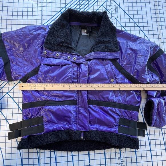 FP MOVEMENT Purple & Black Vagabond Bomber Jacket NEW W/O TAGS Prima Loft SZ XS - Picture 4 of 9